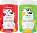 Bellway Super Fiber Powder + Sadje, Sladkor prost Organski Psyllium Husk Powder Fiber Dodatek za regularnost, Bloating Relief & Gut Health, Non-GMO, Rastlina-based, Raspberry Lemon & Lemon Lime