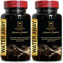 Naravne vodne tablete - hitro delujoče naravne vode tablete za ženske in moške, tablete za vodo vitamini, diuretične tablete za zadrževanje vode, hitro delovanje Bloating Relief, - 2 steklenice
