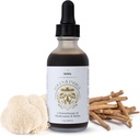 Fokus & Energija Naravna goba Tinktura - Adaptogene goba kapljice & Organic Edinstvena mešanica po meri - Dopolnilo za imuno boost, ravnotežje, mirno, kognitivno podporo, in stres (2oz)