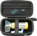 RAIACE Hard Travel Storage Case Združljiv z Astma Inhaler, Inhaler imetnik Astma vrečko z mrežnim žepom za zdravila in pribor. (samo primer) - črna