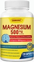 Magnezijev kompleks dodatek, 500 mg magnezijevega glicinata s citratom in malatom, kelirana oblika za visoko absorpcijo z cinkom in vitaminom D3 za živčevje, mišice in kosti, 115 kapsul