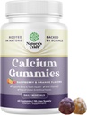 Visoka absorpcija Kalcijev Gumiji z vitaminom D3 - okusni kalcij 500 mg Gumiji za odrasle - žvečljivi in vitamin D dodatek za zdravje kosti in imunske podpore želatina-free 60ct (1 pakiranje)