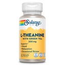 SOLARAY L-Theanine 200mg z zelenim čajem - zdravo razpoloženje, sprostitev in občasno podporo stresu - laboratorij preverjen, Vegan, Gluten brezplačno - 45 Serving, 45 VegCaps
