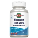 KAL Triple Source Magnezij Complex, Citrat, Malate, Oksid, Trajno sproščanje, kosti, mišice, Živčna podpora, Vegan, Gluten brezplačno, 60-dnevno garancijo, 100 Servings, 100 Tabs