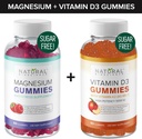 Brez sladkorja Magnezij Gummies (60 Gummies) in Sugar-free Vitamin D Gummies (60 Gummies) – Imunska podpora & Umirjanje vrednost Bundle, Želatina-free, Gluten-free, Vegan, Vse naravne, GSO-free, Košir