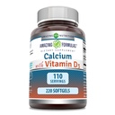 Neverjetne formule Kalcij z vitaminom D3 220 Softgels dodatek 