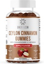 Cimet + kromovi gumiji - 120 Veganski gumiji - Joint Pain & Brain Health Support, Sugar-free, Antioksidant Rich, Non-GMO, Gluten-free dodatek, Natural Apple aroma