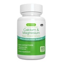 Igennus Algae Calcium & Magnezij dopolnilo, rastlinsko, visoka absorpcija, K2 & D3, ne-GMO Red Algae Mineral Complex za podporo kosti in zob, za ženske in moške, z Boron, Vegan, 60 tablet