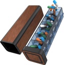 Organizator tablete 1 Čas na dan, Tablete Box 7 dan, Tedenska potovalne tablete Primer, Dnevno veliko zdravilo Imetnik vsebnika, Enkrat dnevno tablete Dispenser za vitamin, Medicina, Tablete, Dopolnilo (Brown)
