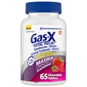 Gas-X skupne raztopine žvečljive tablete z največjo jakostjo plina simetikon 250 mg in zgago Relief kalcijev karbonat 750 mg, napihnjenost, mešane jagode - 65