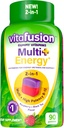 Vitafusion Multi + Energija* Gummy Vitamini, Vsebuje B Vitamini za zagotavljanje energije Presnovna podpora*, 90 Število