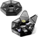 Deke Home - Mali tedenski tablete Organizator (2 paket), Okrogle tablete Dispenzer za potovanja, Mini tablete Organizator, Compact Medicine Holder, Tablete Sorters 7 dni, Prenos vitaminski vsebnik, BPA brezplačno (Prehranska stopnja)