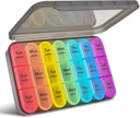 Greencycle tedenske tablete Organizator 3 krat na dan,7 Day Pill Box majhne kompartmente, Prenosni dnevno Medicine Planner Dispenser Case, Home & Travel zabojnik za vitamine, ribje olje in dodatki