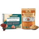 VOS GANOLUCIDUM Combo za boljše zdravje, dnevno spodbujanje imunskega ojačevanja rdeče Reishi gobe Kapsule (30 kapsul) in organsko fino razkosane gobe Reishi (1,76 Oz), Energy Booster & Perfect In Cooking
