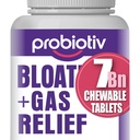 Gas & Bloating Podpora za ženske in moške 7 milijard CFU – žvečljivi probiotiki & Lactobacillus Reuteri, Daily Digestive Enzymes za občasno napenjanje, Gut Comfort & Digestive Health