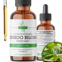 Ginkgo Biloba Extract Liquid 2 Fl Oz, Dodatki za delovanje možganov in spomin podporo, Alkohol brez, Vegan - 2 Fl Oz