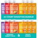 Oblikovalec Wellness Protein Smoothies Origignal Variety Pack in Peach Mango paket