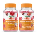 Življenjski Magnezij Otroci + Imunska podpora Otroci, Gumies Bundle - odličen okus, Vitamin dopolnilo, Gluten brezplačno, GSO brezplačno, Žvečljivi Gummy