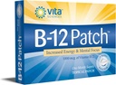 Vita Sciences Vitamin B12 Patch - Dodatna moč Formula za moške in ženske, 1 mesec dobave. Povečanje energije, osredotočenosti, spomina in presnove
