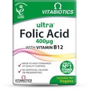 Vitabiotiki Ultra Folna kislina 400ug z vitaminom B12. 60 Tablete