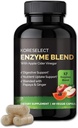 17 Encimska mešanica za digestivno zdravljenje Gut Supplement, Imunska podpora, Bloating & Plin Relief, Absorpcija hranil, z Apple Cider Vinegar, Ginger, Papaya - 60 kapsul