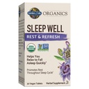 Vrt življenja Organics Sleep Well Rest & Osveži 30 Tablet, Lemon Balzam, izvleček zelenega čaja L-Theanine, Valerian Root, Kamilica, Probiotics-Organic Non-GMO Vegan Gluten Free Zeliščni dodatek