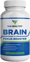 Brain & Focus Booster by Via Healthy - povečanje fokus, povečanje koncentracije, izboljšanje spomina in jasnosti, izboljšanje uma, ingver ekstrakt