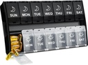 XL velike tablete Organizator 2 krat na dan, Weekly Am Pm tablete Box s Hinged Lids, 7 Day Medicine Vitamin tablete Primer, Dnevne tablete vsebnik, Big Medicina Organizator za dodatek