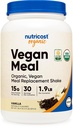 Nutricost Organic Vegan Meal zamenjava stresa v prahu (Vanilla) - Certified USDA Organic, Vegan, in Gluten Free