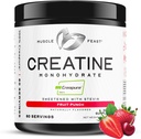 Mišična pojedina Kreatin monohidrat v prahu, Vegan Keto prijazno Gluten-free Easy to Mix, Muscle Recovery dodatek, Kreatin za rast mišic, aromatiziran kreatin, naravno sadje Punch 300g