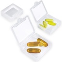 Majhne tablete primeri Organizatorji 3 Pack, Dnevne tablete Primer En dan Mini tablete Škatla zabojnik Prenosljiv za Purse Pocket Majhne tablete Primer (bela)