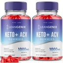 Rize laboratoriji (Pack 2 Leangenix Keto+ACV Gummies za napredno izgubo teže, gorijo maščobe in uporabo kot glavni vir energije, Gomitas, Dopolnilo pregled (120 Gummies)