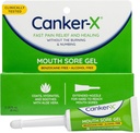 Canker-X Mouth Sore Gel, hitro lajšanje bolečine in zdravljenje za Canker Sores, Cheek ugrizi in ustne abrazioni, Oralne bolečine Relief Gel, Benzocain-free in Alkohol-free, Odrasli in otroci 6+ Leta, 0,28 fl oz