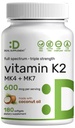 DEAL DOPOLNILO Vitamin K2 Dodatek 600mcg, 180 Kokosovo olje Softgels 