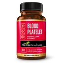 Zeliščna dobrota Papaya Leaf Blood Trombolet Kapsule - 60/600mg 20x Jakost - krvni trombocit, kostni mozolj, Imunska podpora - kri Cleanse Formula - Herbal Remedy - Made in USA