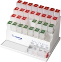 Medcenter Mesečne tablete Box Organizator, 4 krat na dan, velike 31 Dnevne tablete Primeri z oddelki za vitamine, Dodatki, Zdravila, 31 dan tablete Organizator