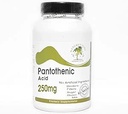 Pantotenska kislina 250mg ~ 200 Kapsula - Brez dodatkov ~ Naturetition dopolnila