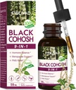Črna Cohosh kapljice, zeliščni ekstrakt mešanica za Hormone Balance, Menopause podpora in PMS Relief. 2oz-(Apple Flavor)