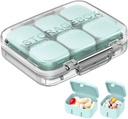 Organizator tablete SOFISO 4/6 Mreža brezplačno Travel Medicine Organizator 10 dan Tablete Organizator Prenosne tablete Škatle z vodoodporne tablete Primer Daily Medication Carry Case za vitamine, ribja olja, Dodatki