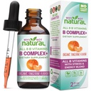Zakaj ne naravni vitamin B kompleksne tekoče kapljice - dodatek za ženske - Veganske in podjezične oblike B1 B2 B3 B5 B6 Biotin Folat in Choline - Plus mešanica za energetsko podporo