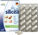 Hübner Original Silicea Gel Ena na dan Kapsule za lase, kožo, nohte, in povezana tkiva, Pure Colloidal Silica Gel Formula, Brez dodatkov ali konzervansov, 30 Servinges