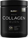 ELMNT Super Collagen prašek za ženske hujšanje + Beauty w. probiotiki, hialuronska kislina, ACV, KSM-66, Biotin - Premium Multi Collagen Peptides Protein Supplement Colageno za ženske (Unflavored)