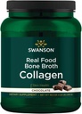 Swanson Real Food Bone Broth Colagen - Čokolada 19.5 oz Pwdr