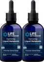 Življenjska razširitev hitro delujoči tekoči melatonin (Citrus-Vanilla), 2 fluidne ounce (Pack z 2)