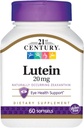 21. stoletje Lutein 20 mg Softgels - 60 ct, pakiranje po 3