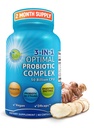 Probiotiki s prebavnimi encimi in prebiotiki za ženske in moške - 3- v-1 Veganski probiotični prebiotični multi encimski kompleks za zdravje črevesja - največje zapoznele absorpcijske kapsule