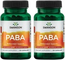 Swanson PABA - Zmogljiv kompleks B, ki podpira nastajanje rdečih krvnih celic - Folna kislina komponenta za oskrbo s kisikom celic in podpora za zdravje kože - (120 kapsul, 500mg vsak) (2 paket)
