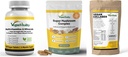 Vegan Vitality Booster Supplements Bundle - Veganski multivitamini, Kolagen in Super gob kompleks. Visoka moč rastlin na osnovi formule za splošno zdravje Veganov in vegetarijancev
