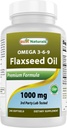 Best Naturals Laneno olje 1000 mg 240 Softgels - Omega-3-6-9 za zdravje srca