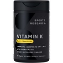 Športne raziskave Vitamin K Multi-Spectrum - tri vrste vitamina K: K1, K2 MK-4 & K2 MK-7 - Veganska, Plantgel kapsula - 60 mehkih kapsul
